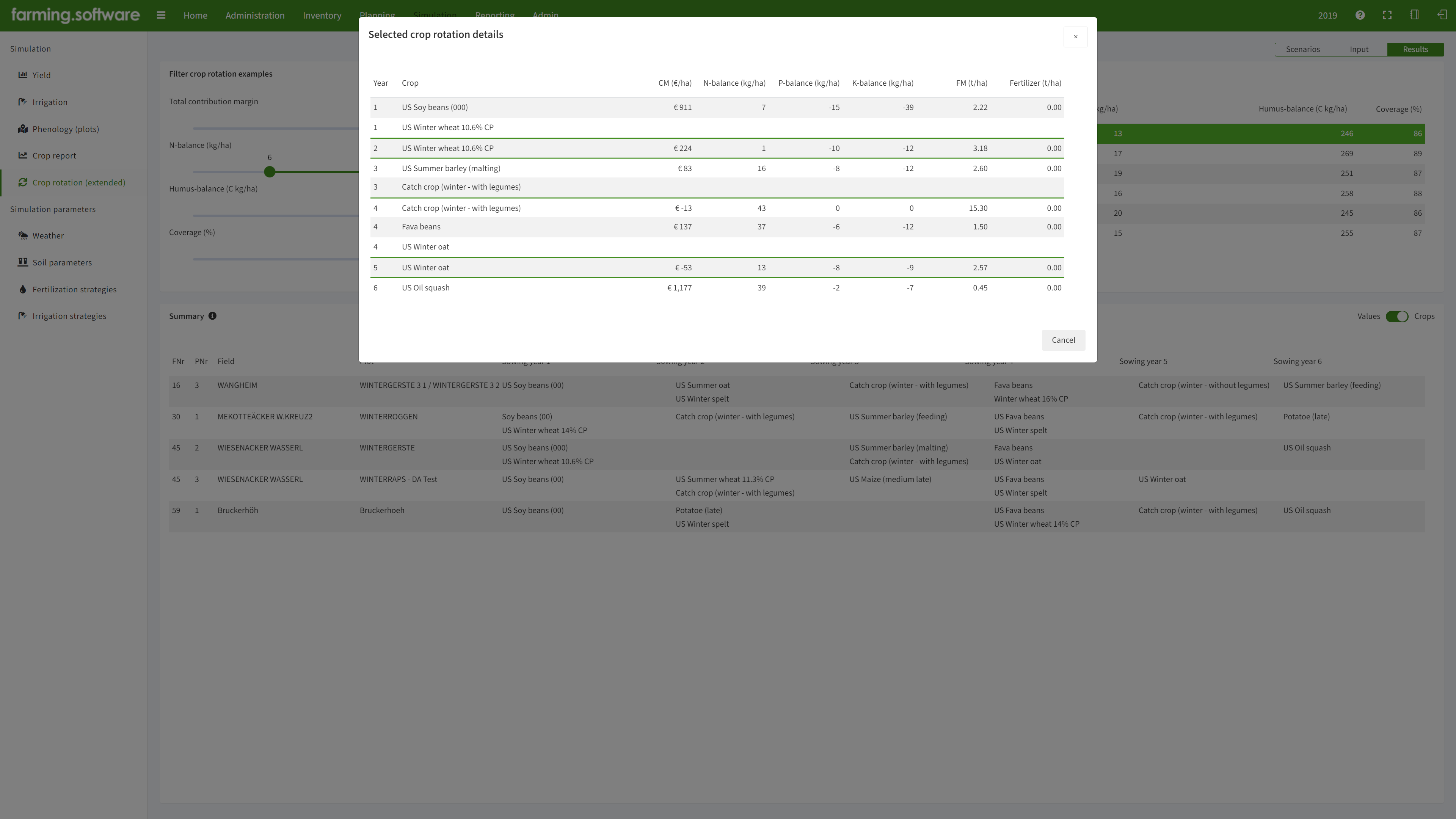 farming.software - Crop rotation planning